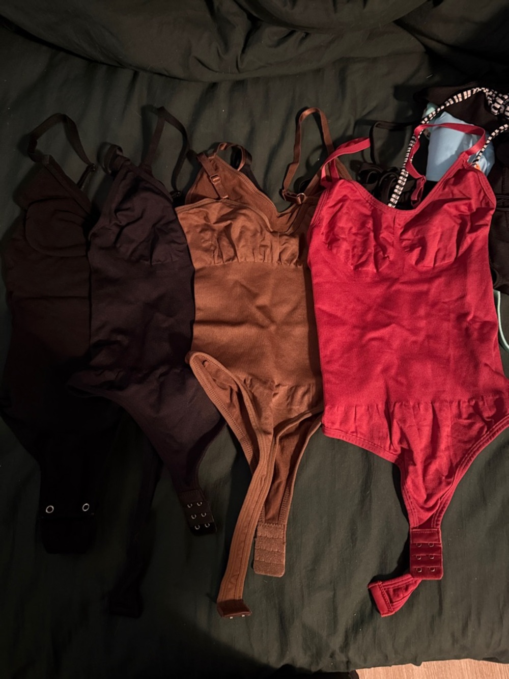 Women's Adjustable Strap Bodysuit - Red